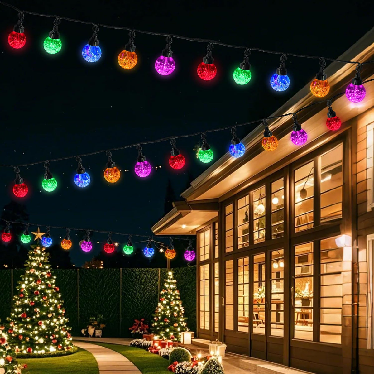 AWQ 20 LED 41FT Globe Crystal Bubble String Lights Fairy String Lights
