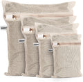 100% Cotton Mesh Laundry Bags, Premium Soft, No Dye, 4 Pcs, Natural