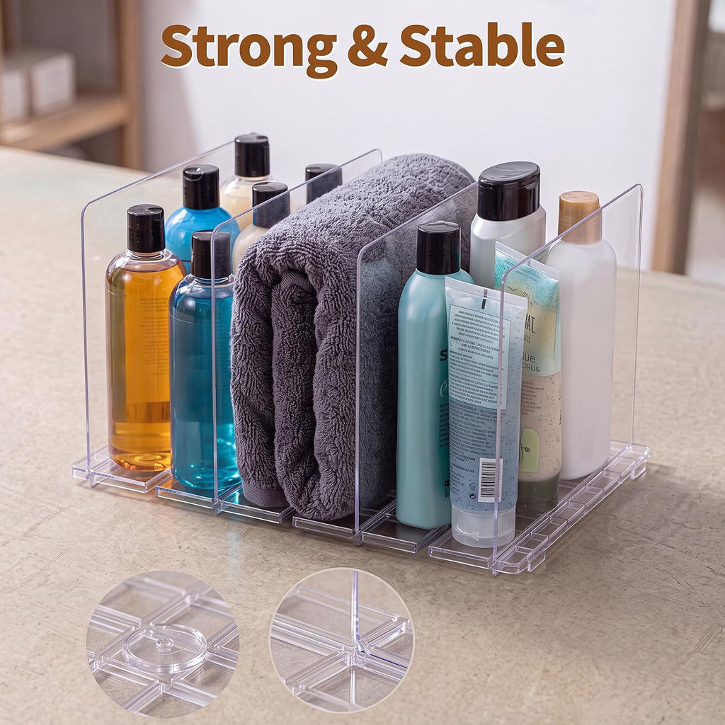 Purse Organizer for Closet, Adjustable Clear Handbag Shelf Dividers