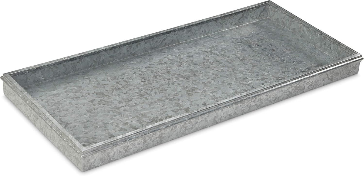 Good Directions Medium Boot Tray, 30-Inch Galvanized Gray Shoe Tray