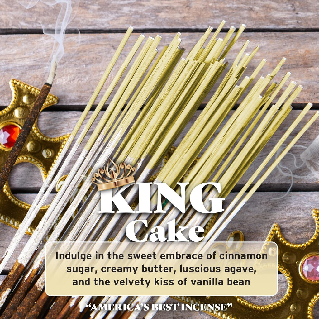 Wild Berry King Cake 11-Inch Incense Sticks, Hand Dipped, 100 Count