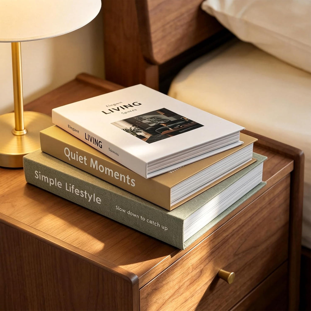 Decorative Books with Hidden Storage, Set of 3 Faux Book Boxes