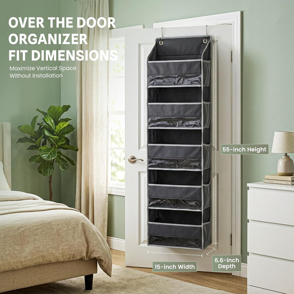 Utopia Home 5 Shelves Hanging Closet Organizer, Dark Grey, Pack of 1