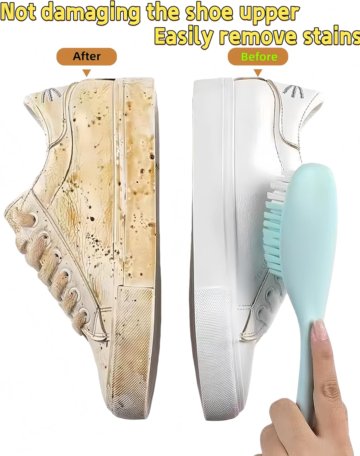2 Pack Soft Bristle Cleaning Scrub Brush Laundry Brush Scrubber Brush