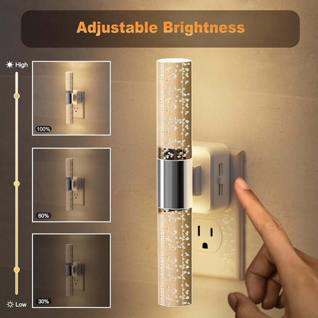 JandCase Night Lights Plug into Wall, 180° Rotating 2 Pack 3000K Soft Light