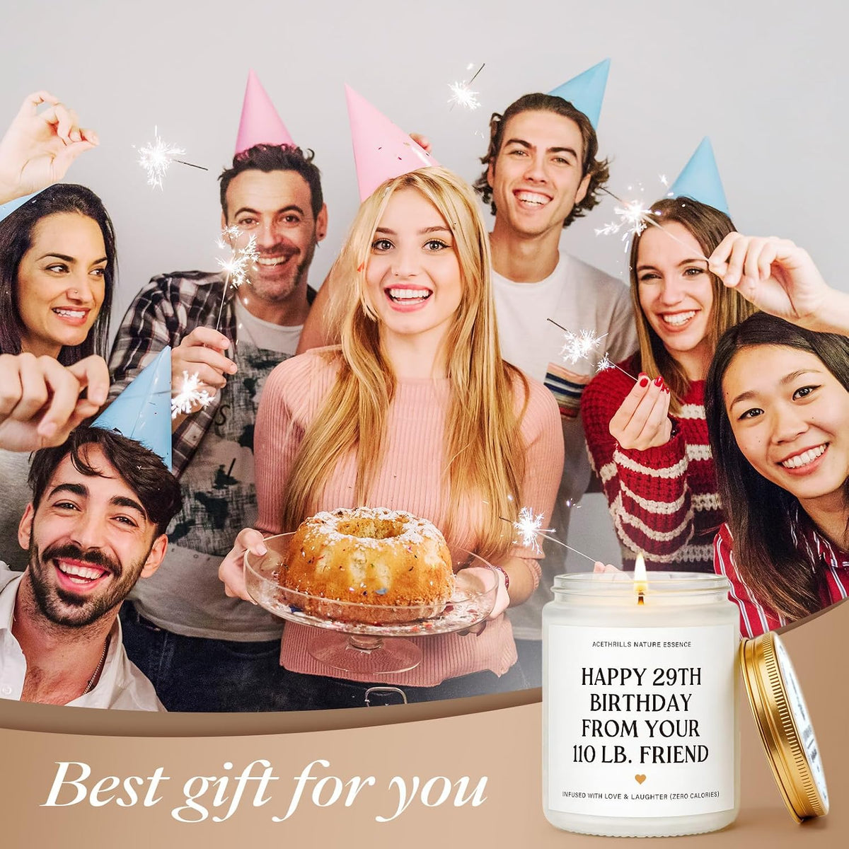 Best Friend Birthday Gifts for Women Friendship - Vanilla Scented Candles
