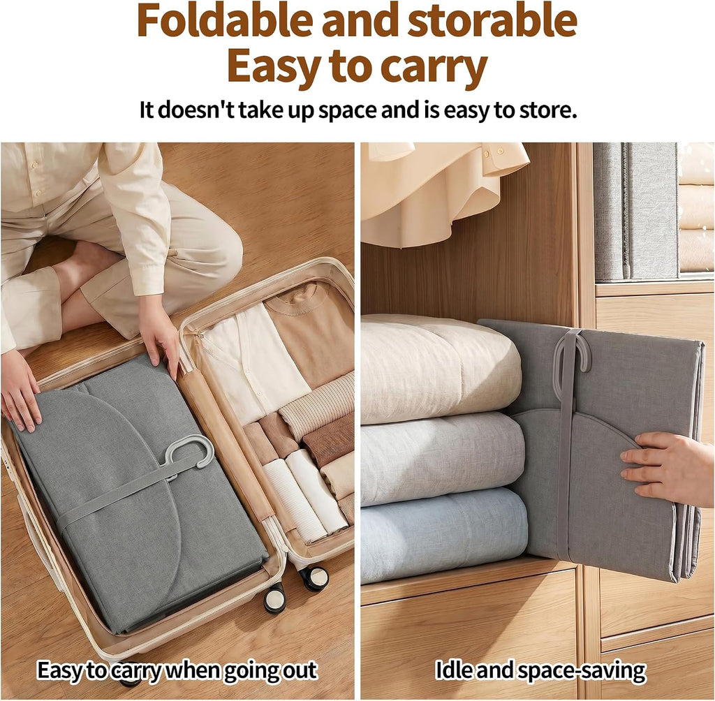 Foldable Hanging Ironing Board - Wall Mount/Closet Hook Mount Small Ironing Pad (Grey)