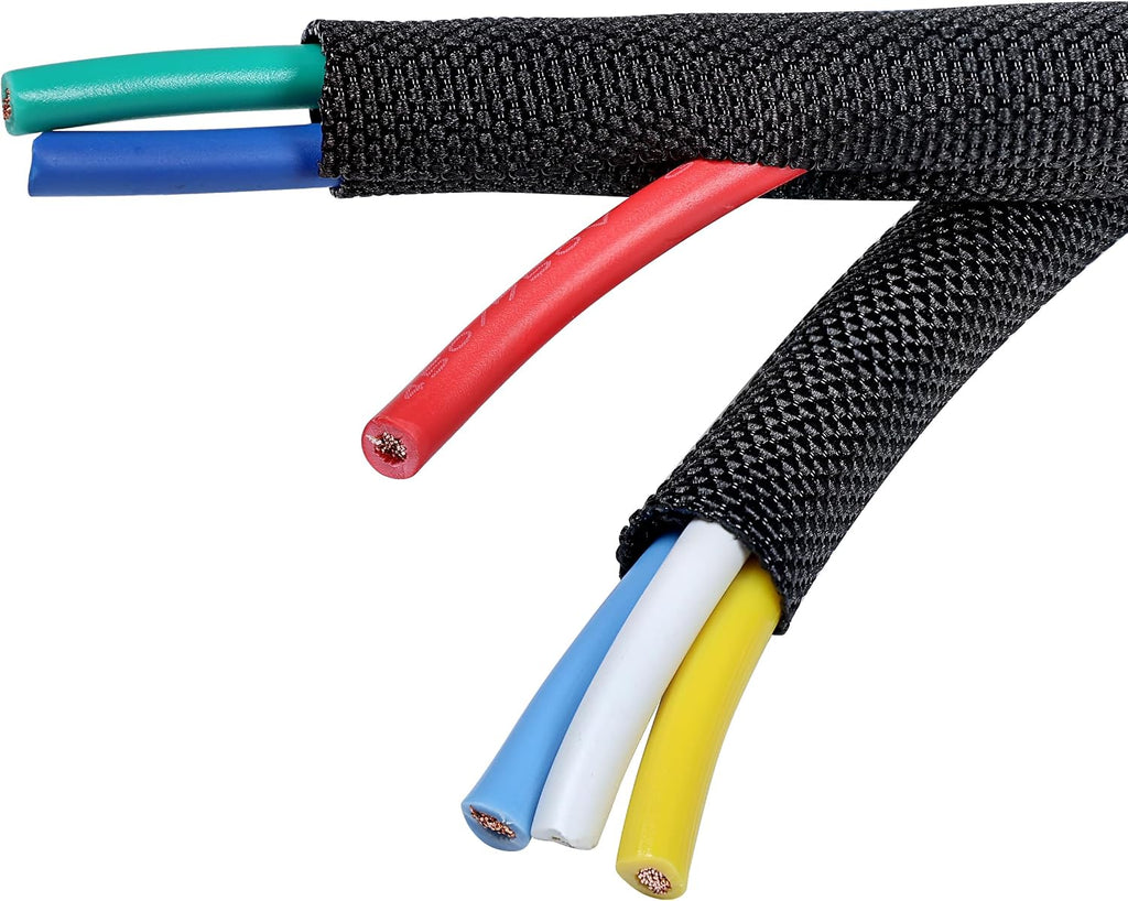 Automotive Mesh Woven Wire Sheathing Split Wire Loom 5/16"-28ft