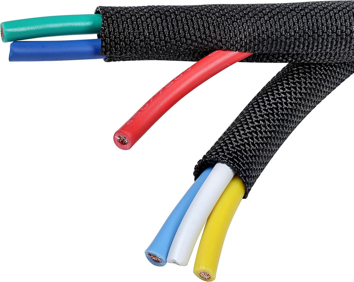 Automotive Mesh Woven Wire Sheathing Split Wire Loom 5/16"-28ft