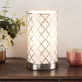 Lavish Home Uplight LED Table Lamp, Brushed Silver, 6.25” x 11.5”