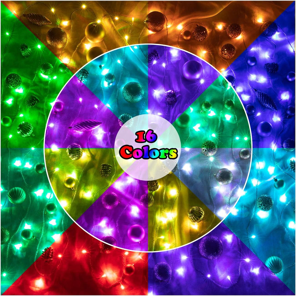 AWQ 66FT 200 LED Christmas String Lights Fairy Lights for Bedroom Decor RGB