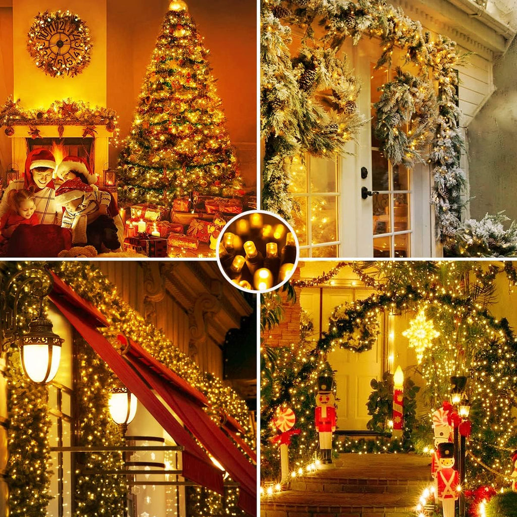 JTSIOV 98FT/30M 300LED Christmas Tree Lights, 8 Modes Outdoor Fairy Lights Plug in, Waterproof Outdoor String Lights Mains Powered for Bedroom, Garden, Party, Wedding, Christmas Decoration
