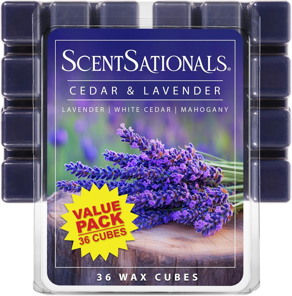 Scentsationals Cedar & Lavender Scented Wax Melts, 15oz (36 Cubes)