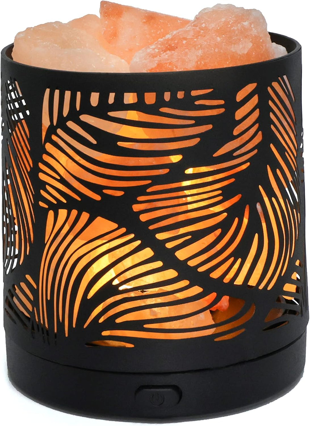 SUNYA Himalayan Salt Lamp - Metal Basket with 5 LED Bulbs, Pink Rock Salt Lamp Night Light with USB Power Cable. Box Package (Sand Sea)