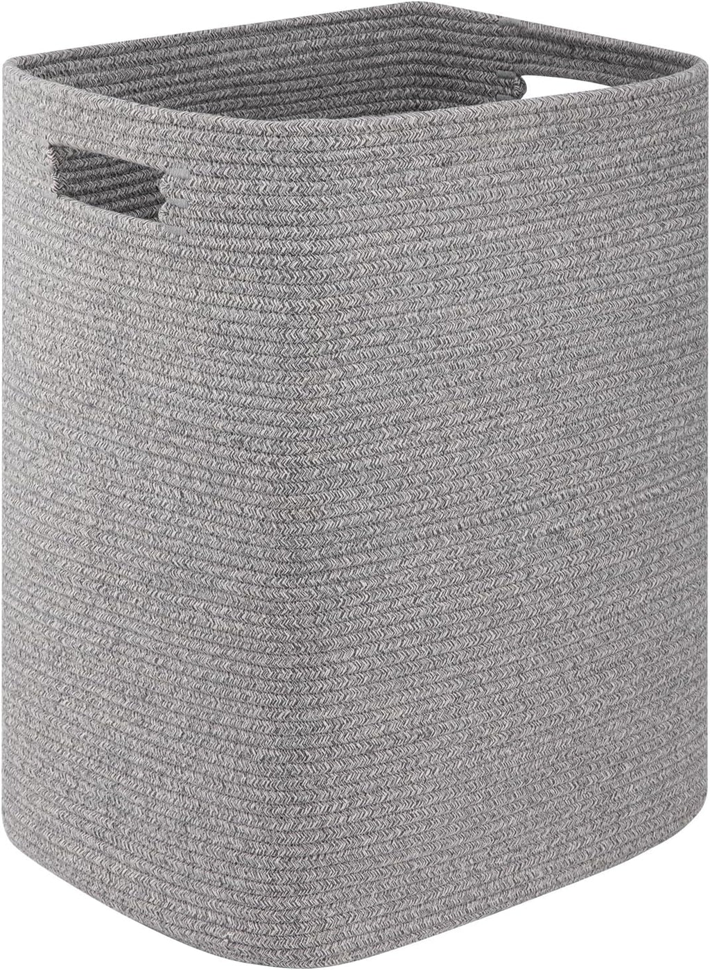 OIAHOMY Laundry Hamper Laundry Basket Rectangle Cotton Storage Basket Grey