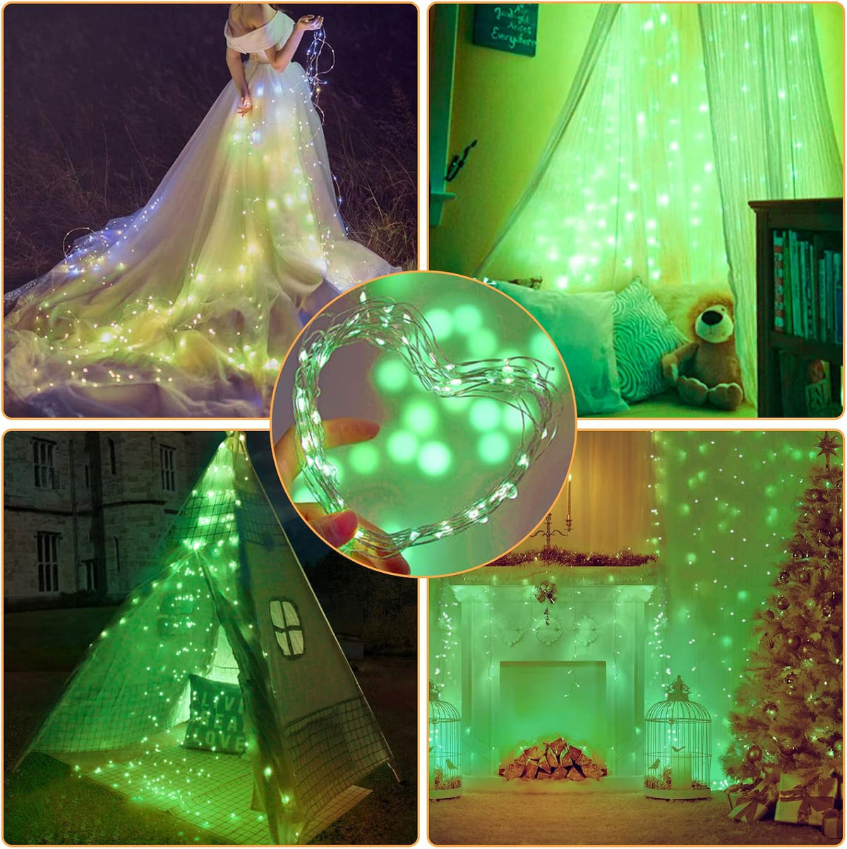 12 Pack 7FT 20LED Fairy Lights Battery Operated String Lights