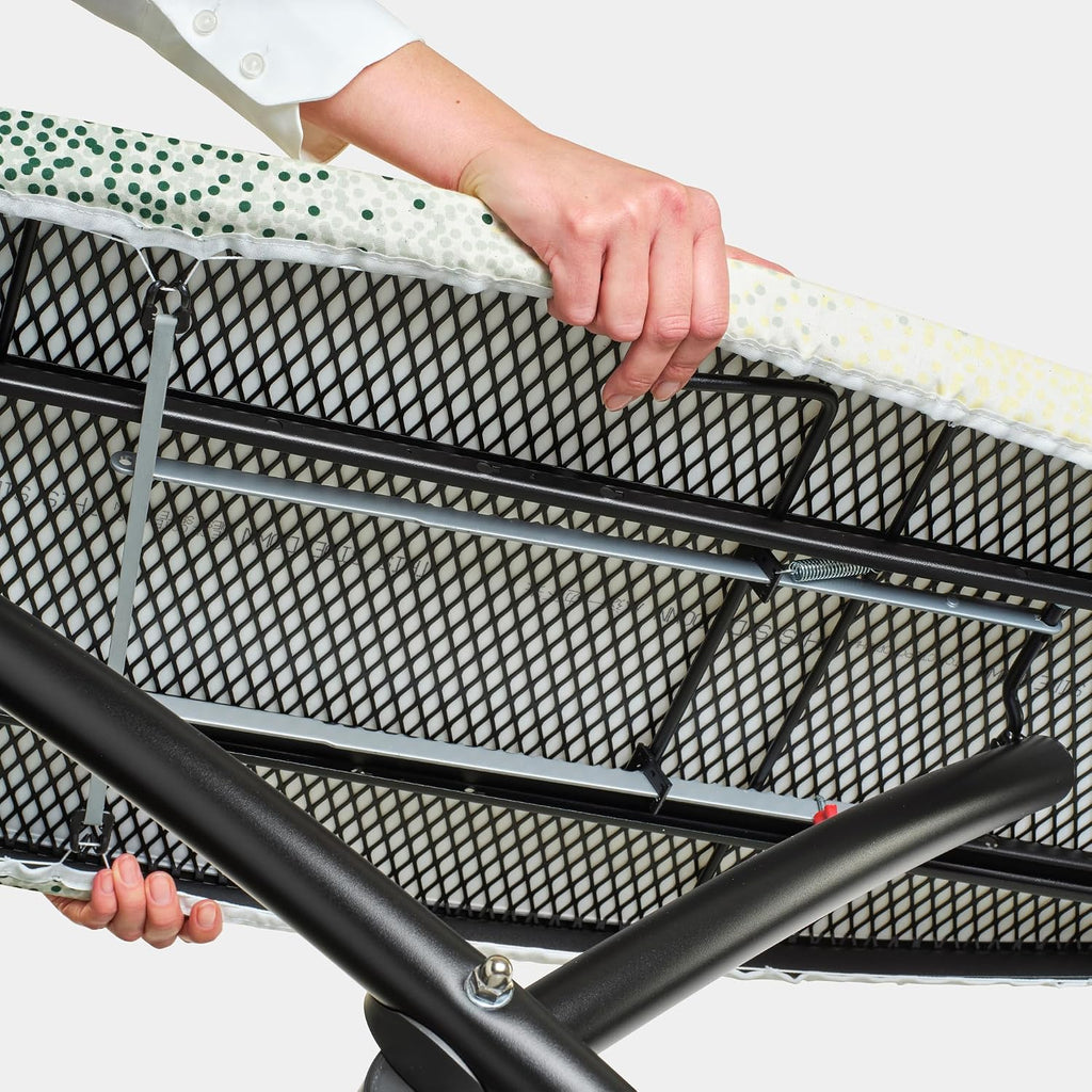 Brabantia Replacement Ironing Board Cover | All-in-One Set | Fits Premium Board (Size D) | Fairtrade New Dawn Cover | XL 100% Cotton Cover + Foam Layer | Brabantia Ironing Board D (No HRPZ)