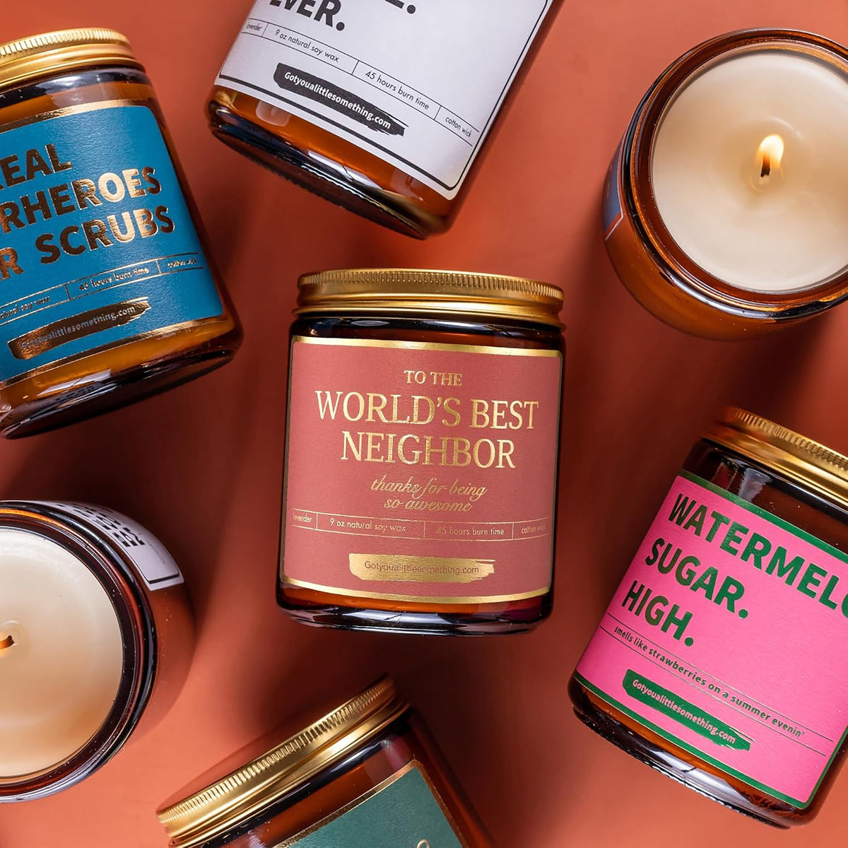 Worlds Best Neighbor Candle | Neighbors Appreciation Gift for Mothers Day, House Warming, New Home, Farewell, Goodbye, Moving Out | Welcome to the Neighborhood Housewarming Gifts for New Neighbors
