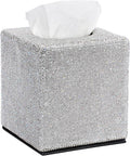 Sumnacon Tissue Box Cover Bling Square Tissue Box Holder，Magnetic Bottom