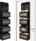 GCreation Over Door Organizer for Bedroom Bathroom Pantry, 5 Shelf Black