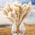 80 Stems Dried Pampas Grass Decor, Large Pampas Grass for Tall Floor Vase