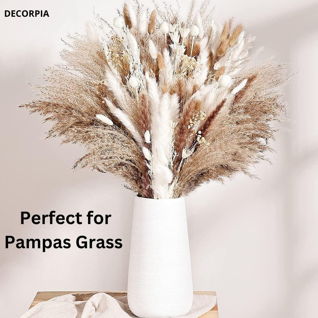 DECORPIA 12 Inch Tall Premium Quality Ceramic Vase | Flower Vase for Home Decor | Farmhouse, Decor, Desk, Modern Decor