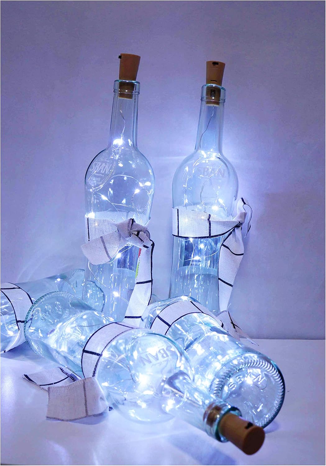 30 Pack 10 LED Wine Bottle Cork Lights, Fairy Mini String Lights Copper Wire, Battery Operated Starry Lights for DIY, Christmas, Halloween, Wedding, Party, Indoor&Outdoor (30 Pack, Cool White)