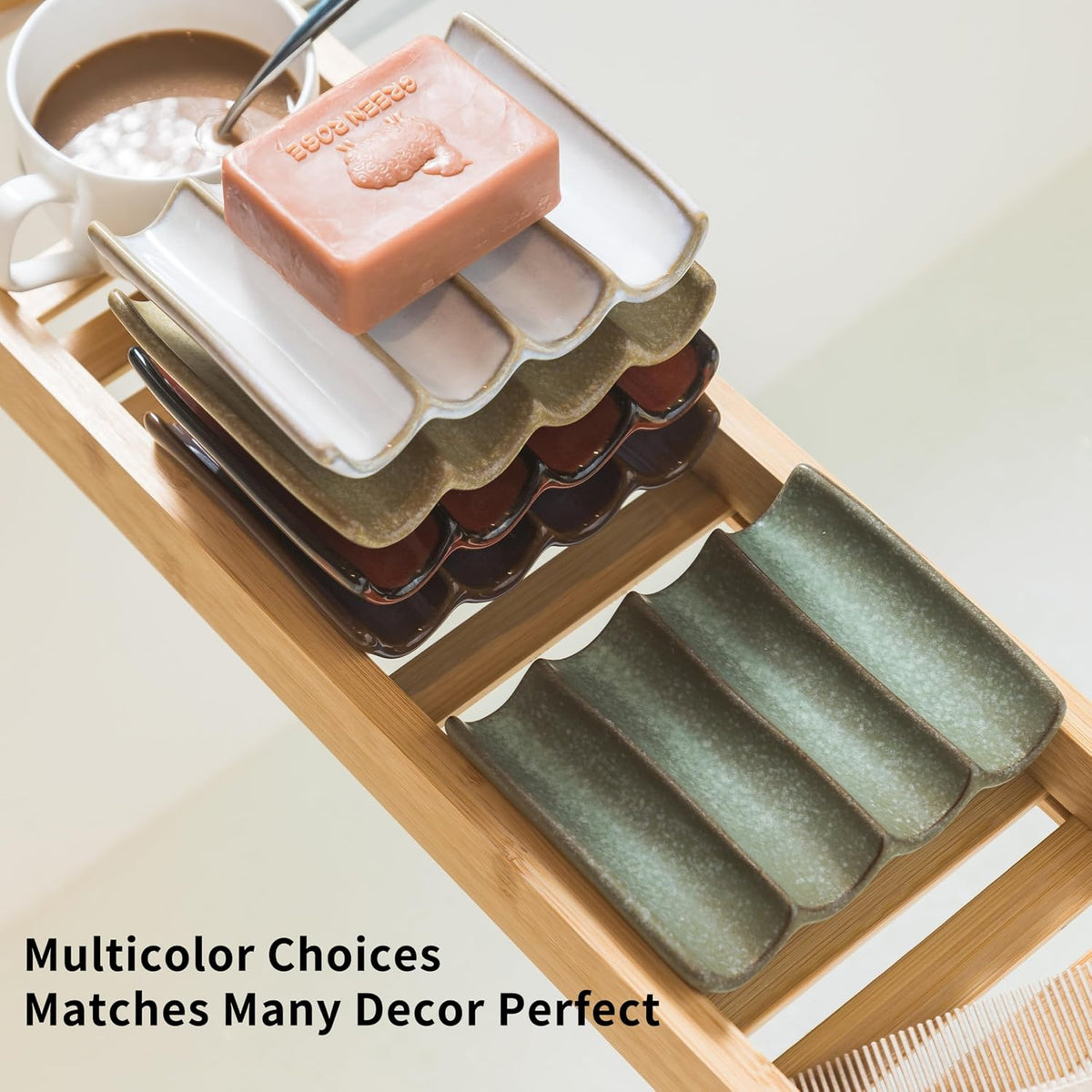 Bathroom Soap Dish for Shower, Bar Soap Holder with Drainage