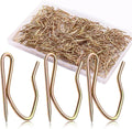 Metal Curtain Hooks, 200pcs Drapery Pins Stainless Steel Pin-on Hooks for Window Shower Door Curtain, Bronze