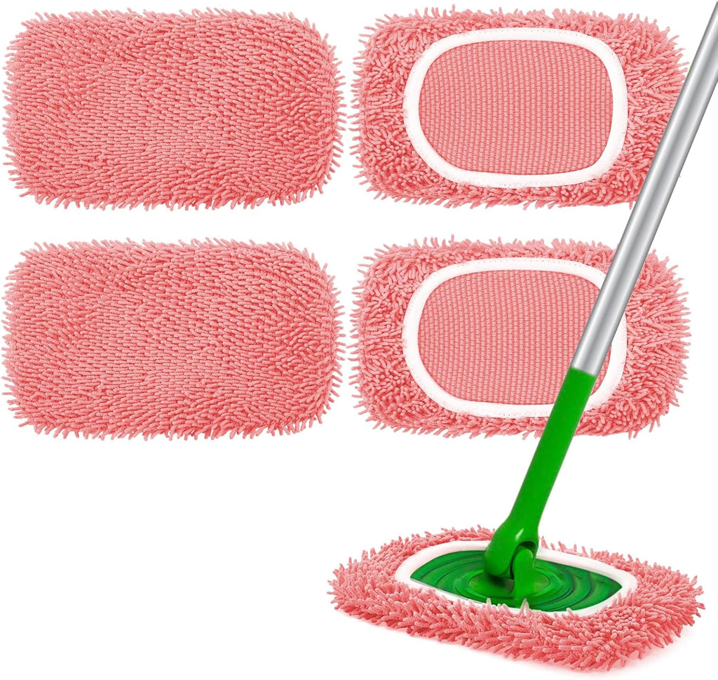 Reusable Microfiber Mop Pads Compatible with Swiffer Sweeper Mop