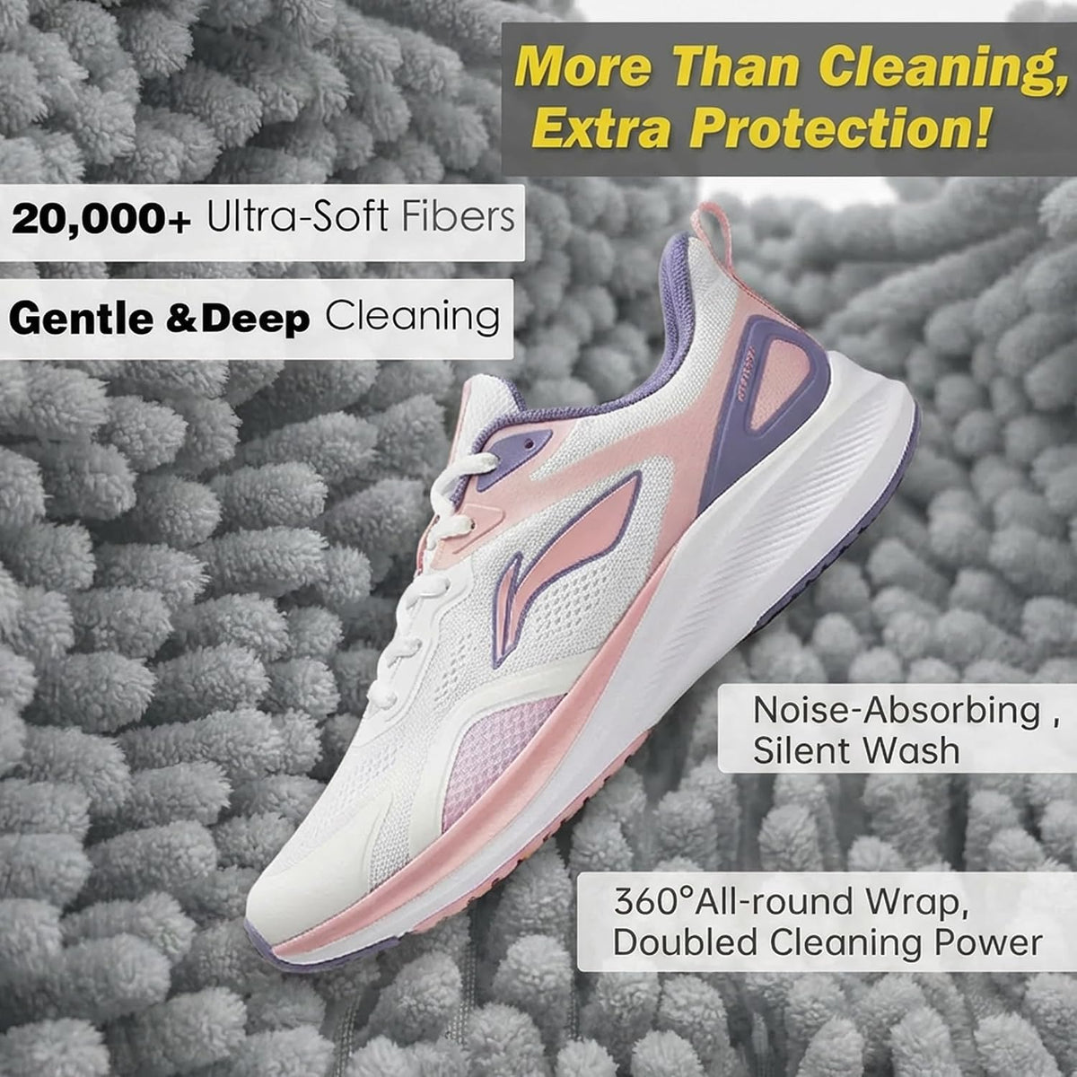 Shoe Washing Machine Bag，2PCS Laundry Shoe Bags for Sneaker，Washer and Dryer Reusable Shoes Cleaning Bag for All Shoe Sizes - Grey