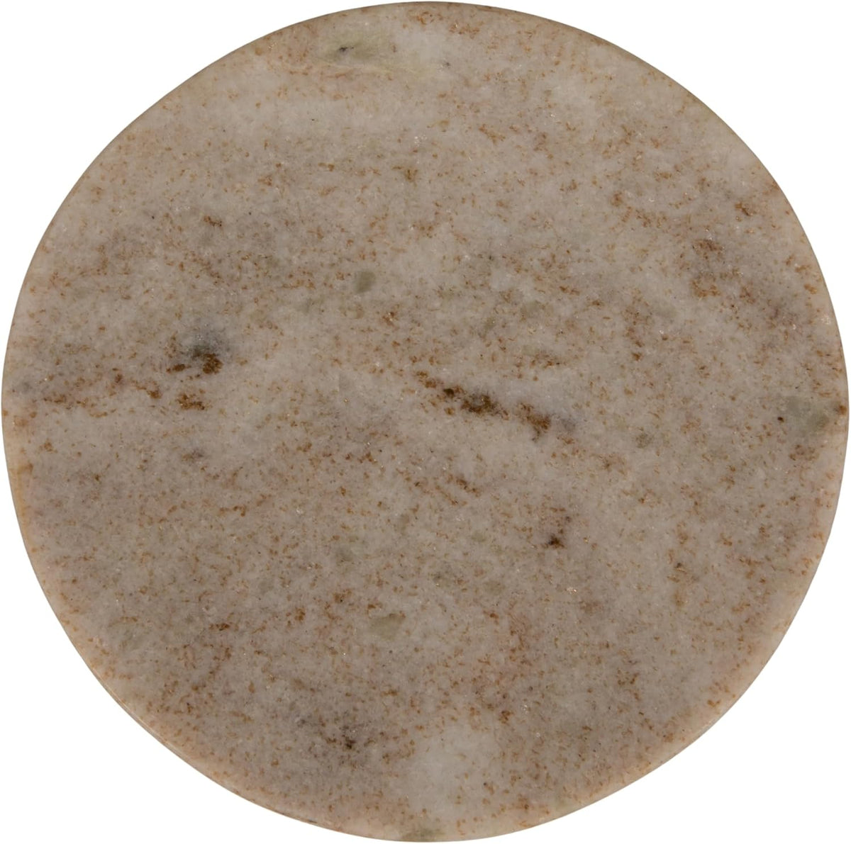 Creative Co-Op Marble Round Soapdish, Beige