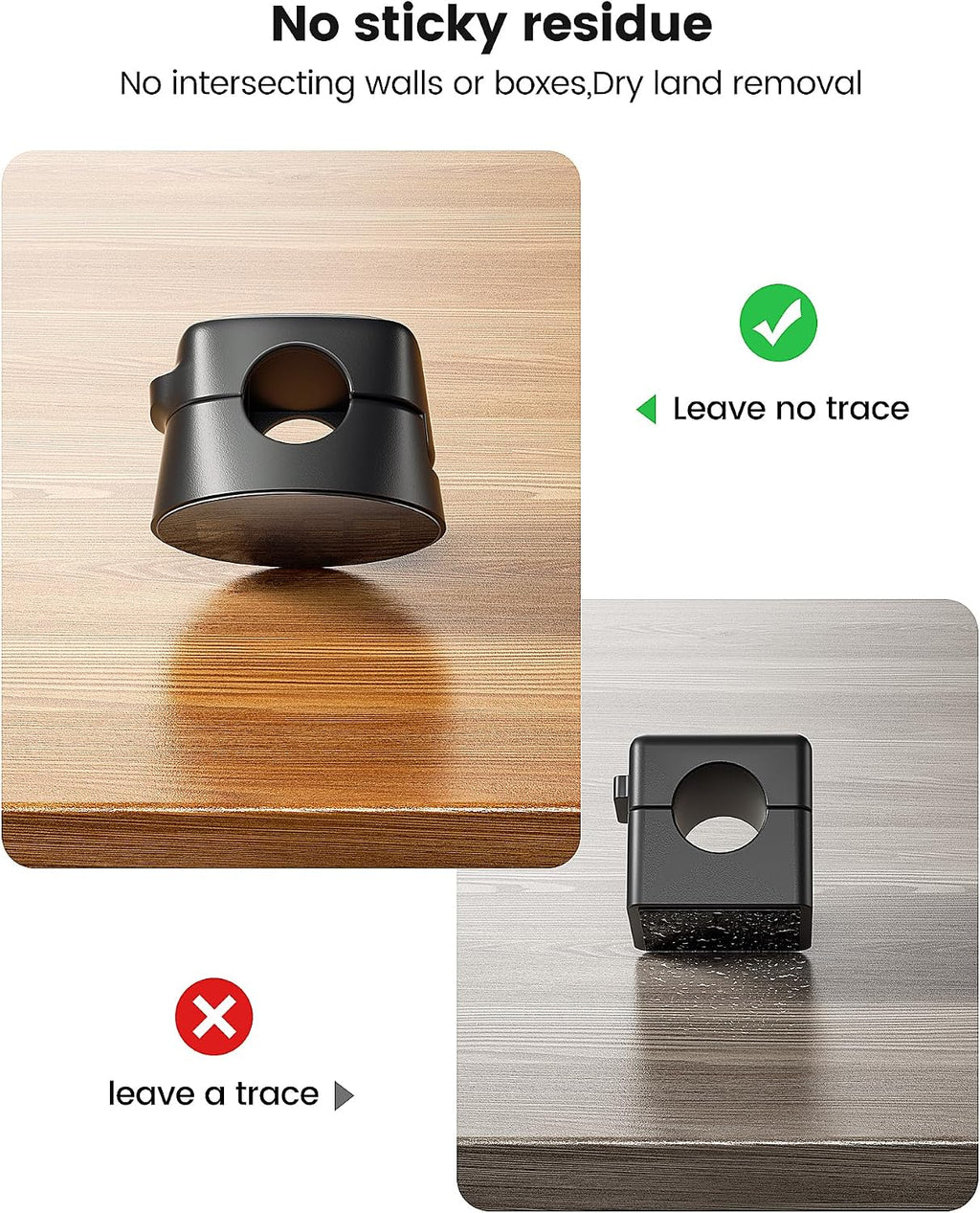Toocki 6 Pack Magnetic Cable Clips, Black