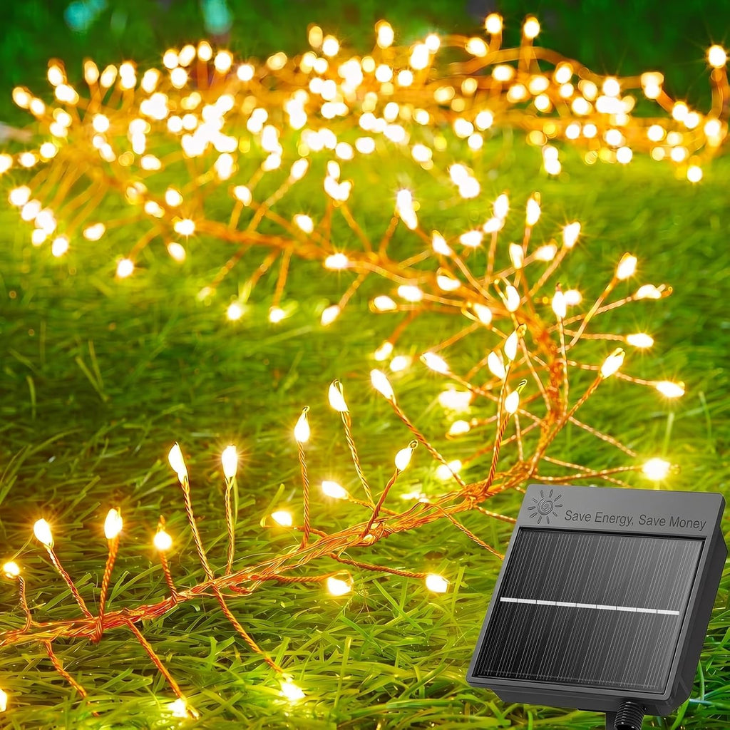 240 LED Solar Fairy Lights Outdoor Waterproof IP65, 20FT 8 Lighting Modes