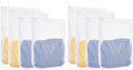 Honeycomb Mesh Laundry Bags 8 Pack (2L+2M), Durable Washing Bags with Auto-Lock Zippers, Heavy Duty Mesh Wash Bags for Delicates, Lingerie, Bra, Sock, Travel Storage Organizer