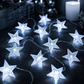 ITICdecor Outdoor Indoor Christmas Star String Lights 15Ft 30LED Cold White
