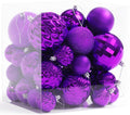 Annecy Christmas Tree Ornaments - 36 PCS Shatterproof Christmas Ball Ornaments Set for Holiday, Wreath & Party Decorations (Multi-Size, Purple)