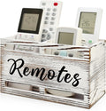 Wooden TV Remote Control Holder Wall Mount Remote Caddy Organizer for Table