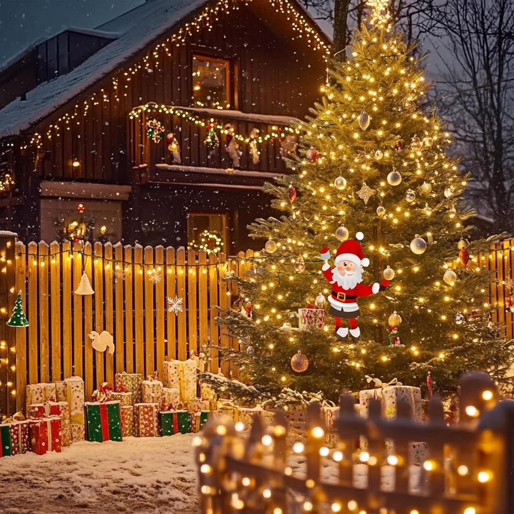 Dazzle Bright 4 Pack Battery Operated Outdoor String Lights, 50 LED 16 FT Warm White Christmas Lights Green Wire with 8 Modes Timer, Outdoor Battery Xmas Wreath Light for Christmas Holiday Decoration