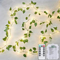 JMEXSUSS 33Ft Vines with Lights Battery Operated, 100 LED, Pothos