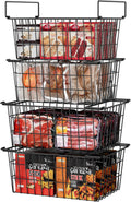 Orgneas Freezer Organizer Bins Baskets for Chest Deep Freezer 4Pcs