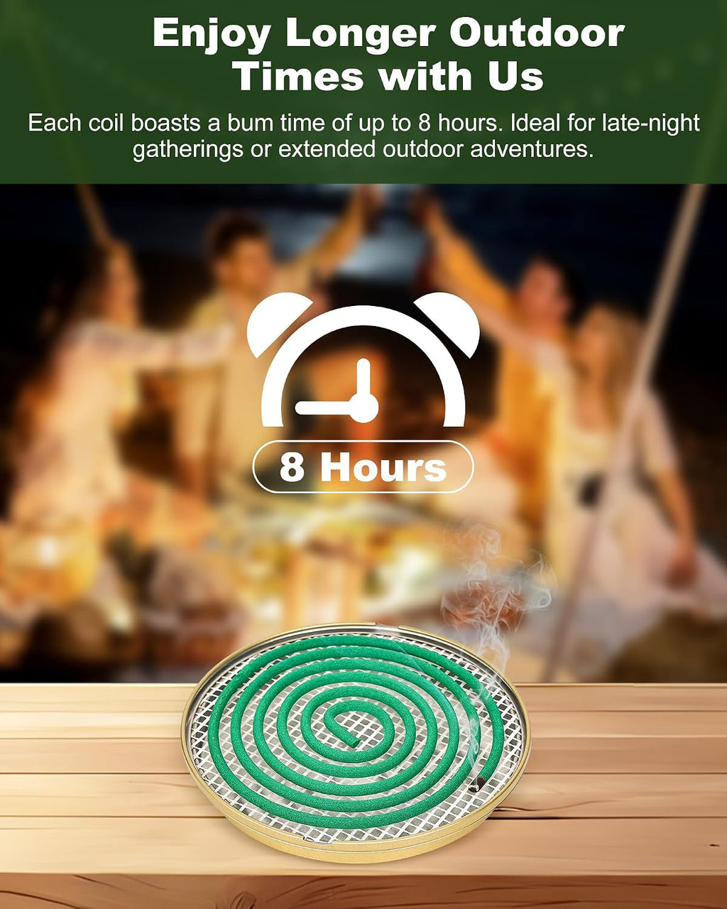 Citronella Incense Coil Outdoor - Each Burns for 8 Hours (Contains 20 coils & 1 Stands)