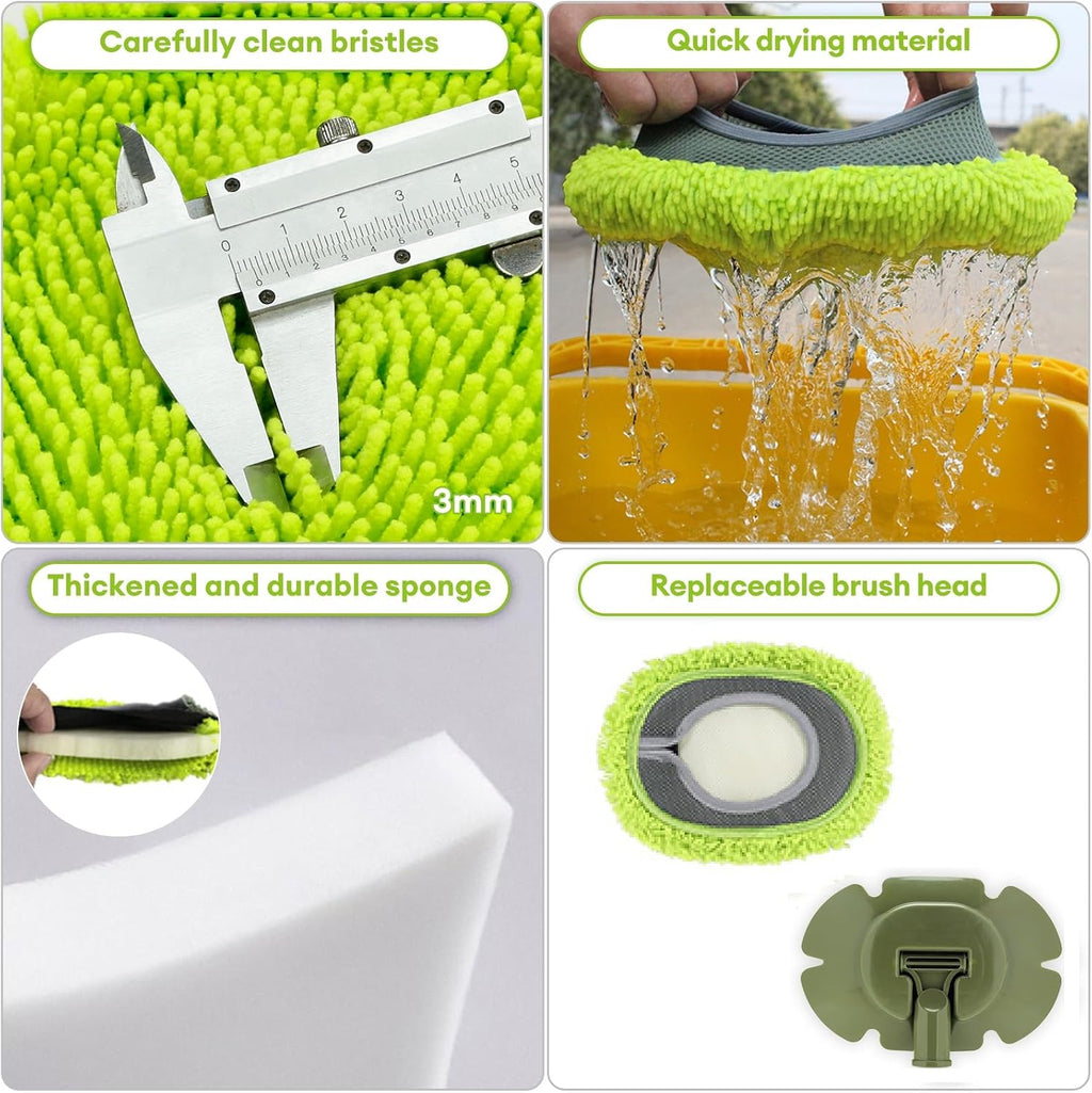 66'' Wall Mop with Long Handle,Ceiling Dust Mop with 15° Labor-Saving Elbow