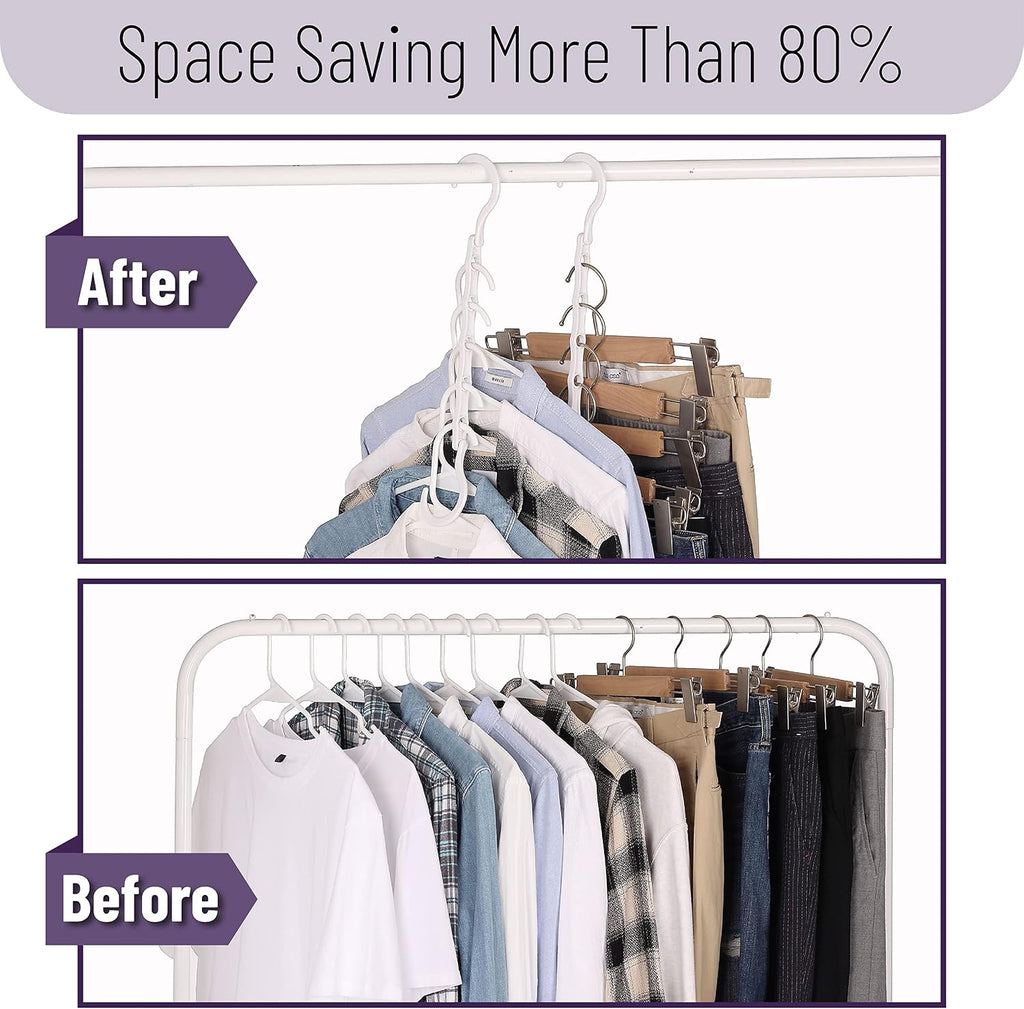 Mr. Pen- Space Saving Hangers, 16 pcs, 360° Rotating Hooks (Pack of 3)