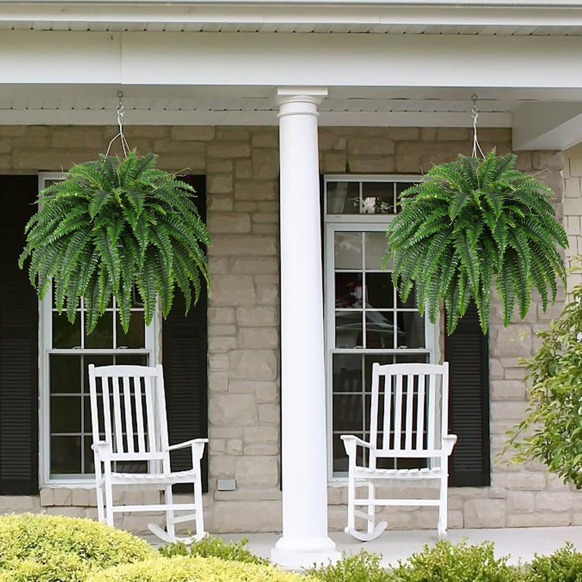 Dkaltm 43" Artificial Boston Fern, Outdoor Faux Plant
