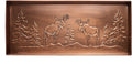 HF by LT Moose Pattern Metal Boot Tray, 30 x 13 inches, Antique Copper Finish