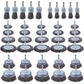 Rocaris 40 Pack Carbon Steel Wire Wheel Brush with 1/4-Inch Hex Shank
