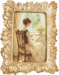 Vintage Picture Frames, Gold Vintage Frame, Feather,Gold, 4x6 Inch