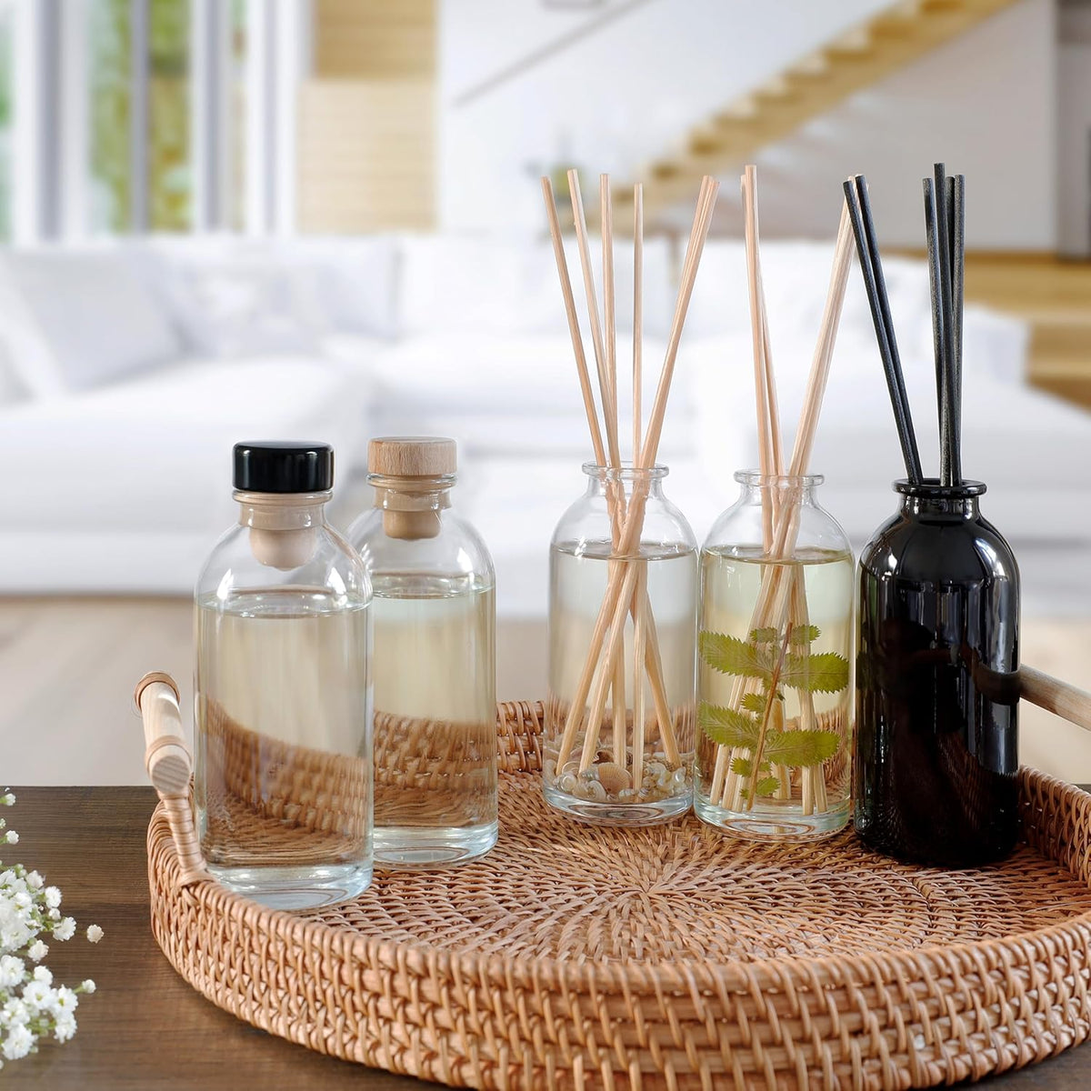 Urban Naturals Reed Diffuser Set, Eucalyptus Sage - Bathroom Shelf Décor