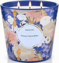 M&SENSE Winter Snowflake Scented Candle, Large 28.2oz Natural Soy Wax